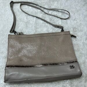 The Sak Women’s Iris Leather Demi Clutch Bag Nude Sparkle Crossbody